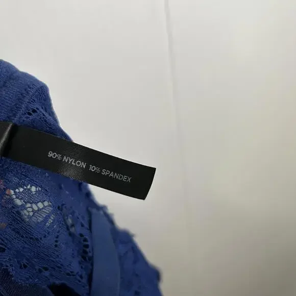 Oh La La Cherie Paris Blue Floral Lace Bustier Top Lingerie Women's 1X - Picture 5 of 6